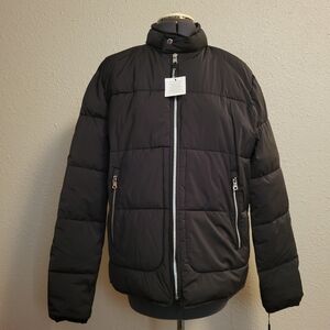 NWT Calvin Klein Black Puffer Coat Size Medium